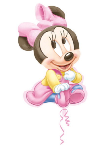 XL Folienballon Figur - Minnie Mouse, Baby Girl - 84cm x 51cm